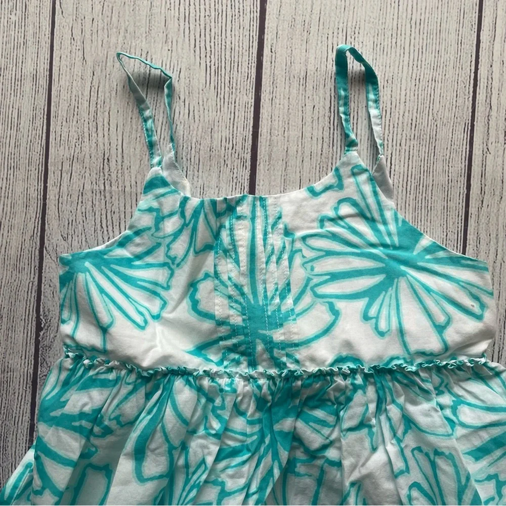 Gymboree Mermaid Cove Teal &  White Sundress size 8